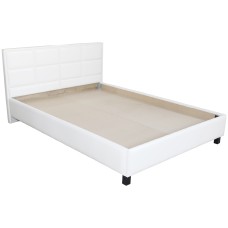 Pat Soft tapitat pentru saltea 160x200, Alb